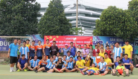 SAO NAM AN TỔ CHỨC GIẢI BÓNG ĐÁ KỶ NIỆM 20 NĂM THÀNH LẬP SOECO VÀ MỪNG XUÂN MỚI 2017